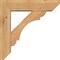Ekena Millwork Olympic Slat Smooth Bracket w/ Offset Brace, Western Red Cedar, 5 1/2"W x 20"D x 20"H BKT0604X20X20OLY06SWR - alternate 3